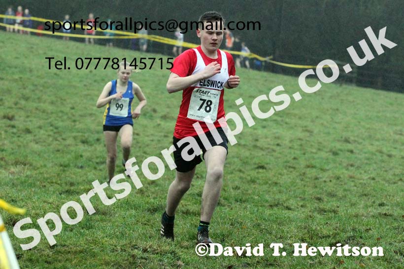 Mens under-17s, NECAA Junior Cross Country Relays, Thornley Farm, Peterlee, Saturday, December 12th. Photo: David T. Hewitson/Sports for All Pics